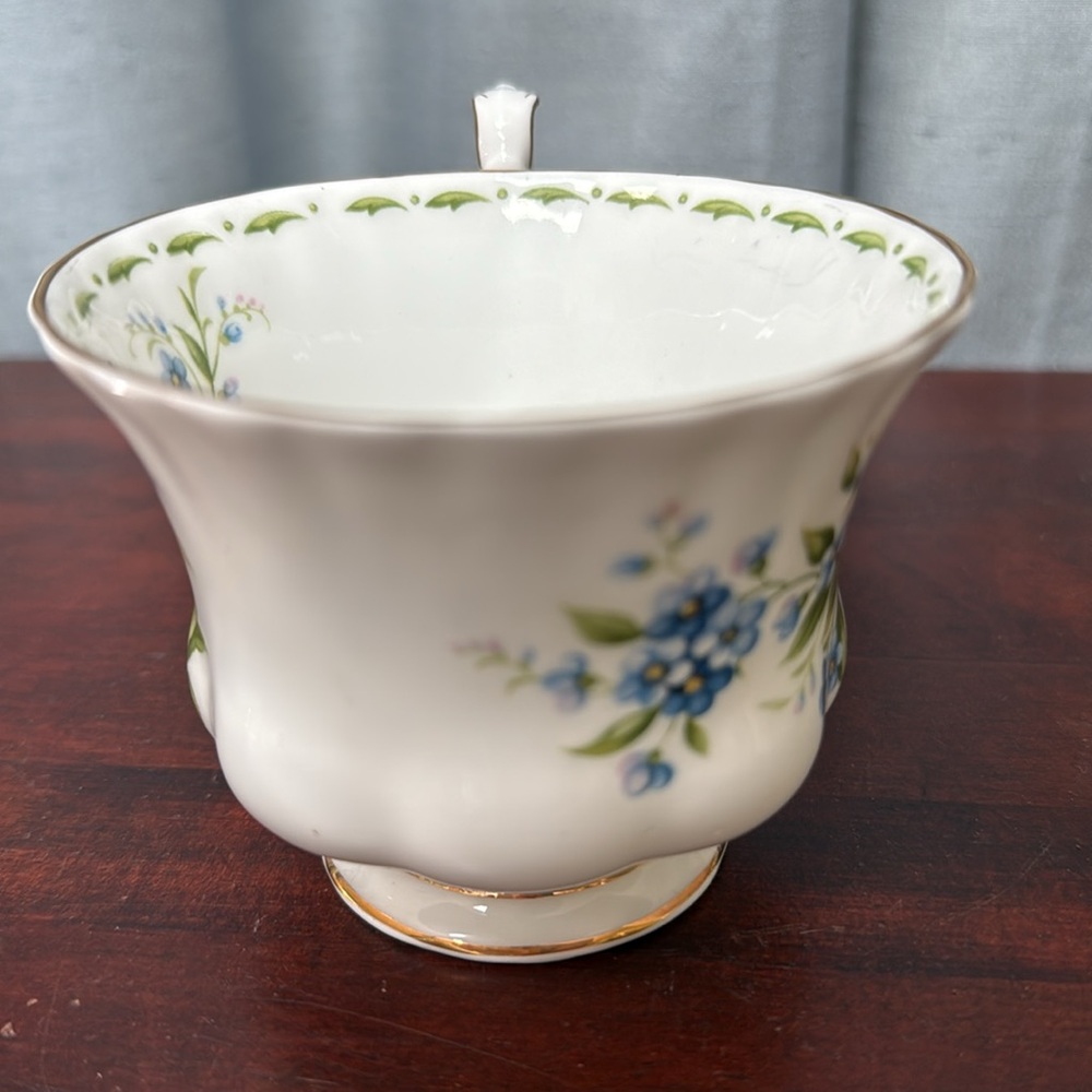 Royal Albert “July Forget-Me-Not” Bone China Floral Footed Cup; Cup only - Picture 10 of 12